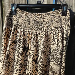 Japna Animal Print Wrap Stretch Midi Skirt SIZE Large thumbnail 4