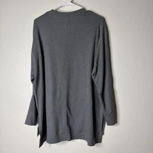Pact Organic Cotton Long Sleeve Oversized T-Shirt Gray M/L Crew Neck Seam Detail thumbnail 6
