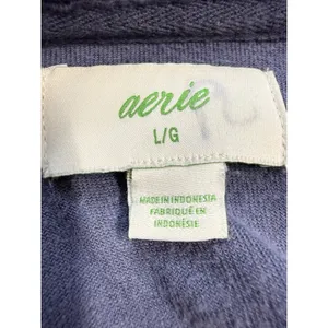 Aerie Purple Velour Oversize Sweater Sz Large Comfy Fall Festival Cottage D40 thumbnail 7