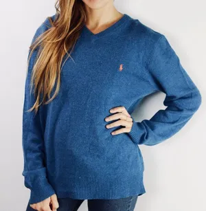 Polo Ralph Lauren V Neck Pullover Wool Sweater thumbnail 1