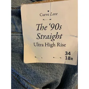 Abercrombie and Fitch The 90's Straight Ultra High Rise Curve Love 34 18 NEW thumbnail 3