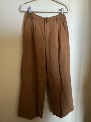 Madewell Harlow Wide Leg Pant Size 4 in Acorn Brown Business Minimalism thumbnail 5