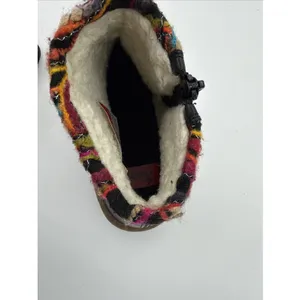 Rieker Felicitas Black Boots US 8 EU 39 Faux Leather Boho Knit Cuff Ankle thumbnail 10
