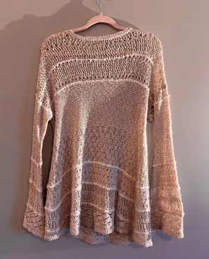 Boho Knit Sweater Tan Size L thumbnail 2