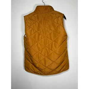 BKE Quilted Puffer Vest Mustard Yellow Sherpa Lined Gorpcore Outdoor Cozy Small thumbnail 5
