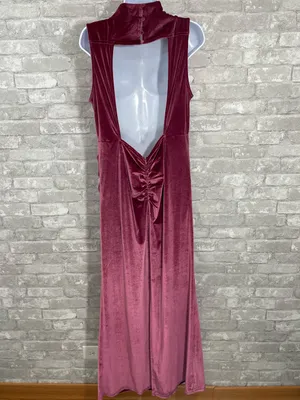 Vici Sweetest Hello Velvet Drape Maxi Dress in Mauve thumbnail 7