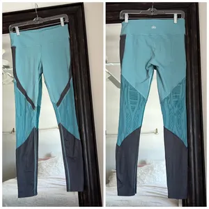 ALO Yoga Blue Vitality Mesh Contrast Leggings thumbnail 2