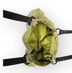 Boho Chic Suede Tote Bag Green thumbnail 3