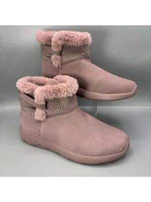 Skechers On-The-GO City Suede Boots Womens 8.5 Pink Water Repellent 144445W thumbnail 2