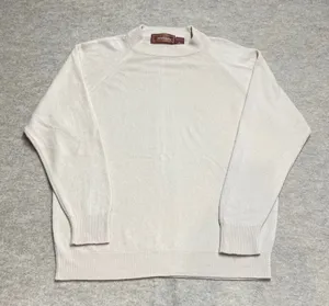Vintage Made in USA Worthington Cream Crewneck Sweater Raglan Sleeve Sz‎ L EUC thumbnail 1