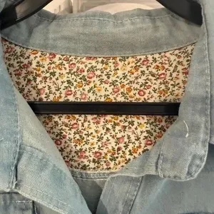 Light blue denim button thumbnail 5