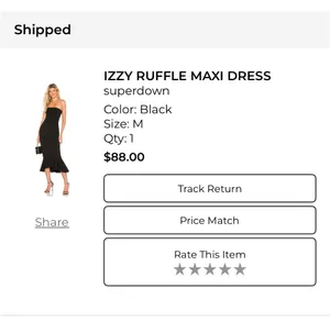 superdown Maxi Black Dress Izzy Ruffle thumbnail 4