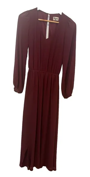 Show Me Your Mumu Dress Womens Small Burgundy Wine Long Emily Maxi Bridesmaid thumbnail 1