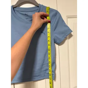 Puma Blue Cropped DryCell Tee Shirt S thumbnail 3