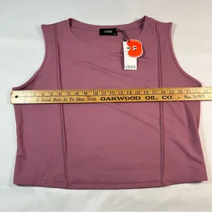 NWT Cider Stitch Tank Top & Elastic Waist Pants Curve Plus Mauve Set Women's 2XL thumbnail 9