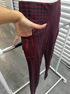 Maroon Two-Piece Activewear Set sports bra and leggings set. New Size S/M thumbnail 4