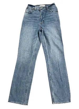 Abercrombie‎ & Fitch 90s Straight Jeans Womens 25/0R Blue Excellent Curve Love thumbnail 1
