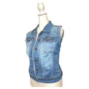 En Jean Stylish Blue Denim Vest Size M thumbnail 7