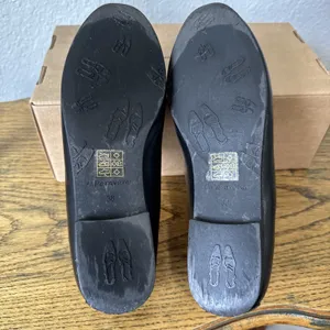 C. Paravano Black Loafers Moccasins w/ Gold Buckle Womens Size 38 US 7.5 Preppy thumbnail 7