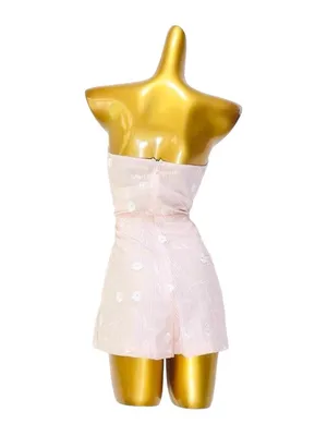 ALTARD STATE Anais Pink Seersucker Floral Strapless Romper thumbnail 8