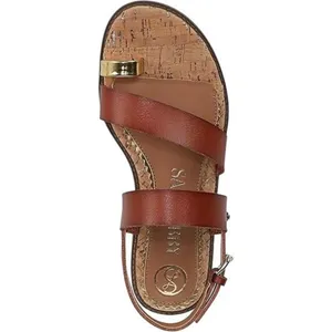 NWT Sam & Libby Womens Strappy Perris Flat Sandal J5247S1200 Amber Brown 6.5M thumbnail 4