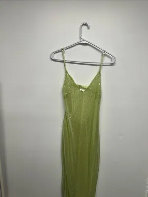 Oh Polly Marlena Sequin Maxi Dress - Light Green thumbnail 7