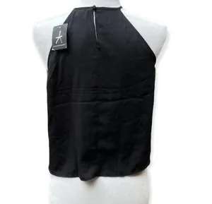 Y2K Party Glam Atmosphere Black Silver Sequin Halter Tank Top NWT Size M 8 thumbnail 3