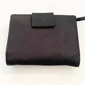 Kate Spade New‎ York BIFOLD Wallet Black Leather Nylon Snap Multi Pocket thumbnail 2