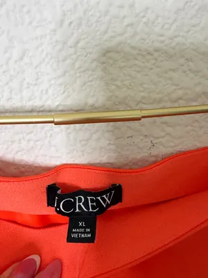 NWT J Crew Gwen Mini Slip Skirt Orange‎ Satin Womens Size XL thumbnail 4