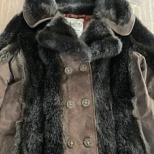 Lykafur Brown Faux Fur Coat for Women Vintage Tissavel France - Sz M w/S… thumbnail 2