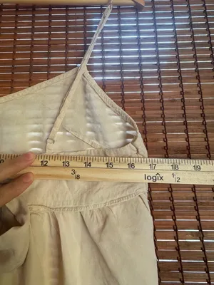 MABLE Anthropologie Ivory Tencel Tie Back Babydoll Cami Top Small thumbnail 7
