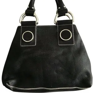 MAXX NEW YORK Medium Black Leather Handle Bag thumbnail 1