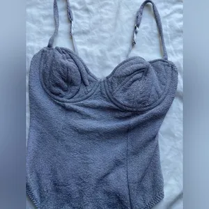 Vintage y2k Victoria’s Secret Gold Label Silver Glitter Lingerie Bodysuit M thumbnail 3