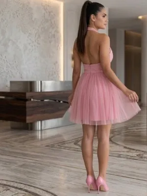 Haute Monde Pink Blush Balletcore Tulle Cocktail Mini Dress - NEW w/Tags thumbnail 2