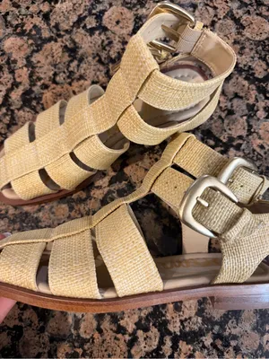 Sam Edelman Dawn Fisherman Sandals Bleached Beechwood Weave Size 5.5 Sandals thumbnail 6