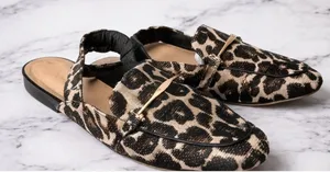 Leopard Print Slingback Loafers - Women size 6 thumbnail 1