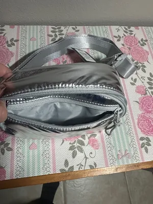 Adjustable Metallic Silver Mini Crossbody Bag NWT thumbnail 6
