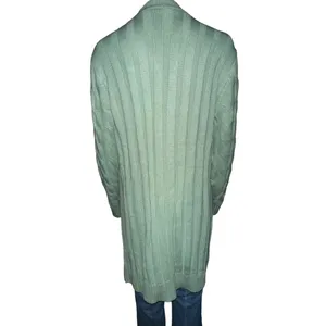 Cable knit buttoned long cardigan thumbnail 9
