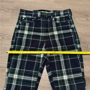 American Eagle Outfitters Green and Blue Plaid Bootcut Pants thumbnail 9