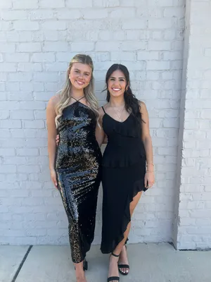 Black Long Sequin Formal Dress Size XS thumbnail 2