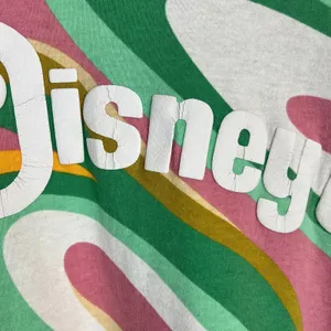 Walt Disney World Spirit Jersey Womens Medium Pink Green 70s Swirl Long Sleeve M thumbnail 11