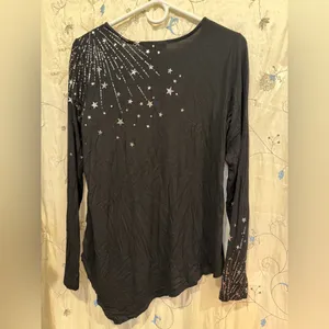 Karen Kane Black Starburst Embellished Long Sleeve Top thumbnail 4