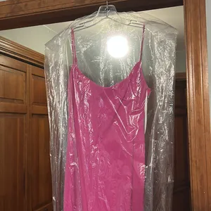 Katie May Gina Hot Pink Spaghetti Strap Formal Gown Size Medium thumbnail 5