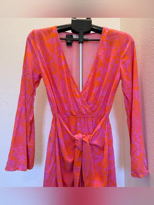 L*SPACE Kristy Mini Dress in Path to Paradise Pink Orange Size X-Small thumbnail 3