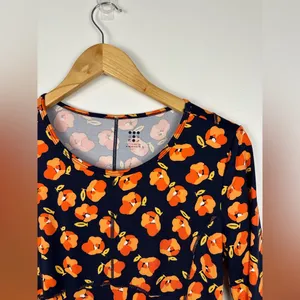 Title‎ Nine Dream 3/4 Sleeve Orange Floral Athletic Mini Dress Women’s Sz S thumbnail 6