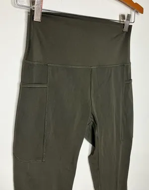 Heynuts dark olive green leggings with pockets size small (4-6)‎ thumbnail 1