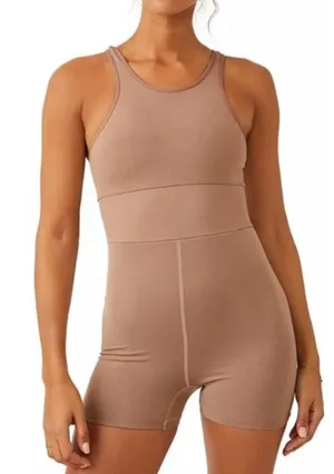 Free People Movement Every Single Time Runsie Size XS small taupe brown thumbnail 1