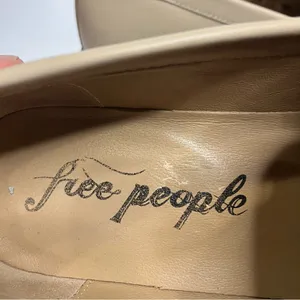 Free people Lyra lug sole loafers tan Leather black womens size 36.5 trendy Y2K‎ thumbnail 9