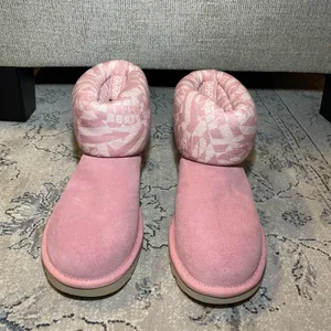UGG Classic Mini Jersey Stripe Blush Boots thumbnail 4