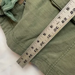 Free People size small jacket military green trench academia 80s retro patch thumbnail 8